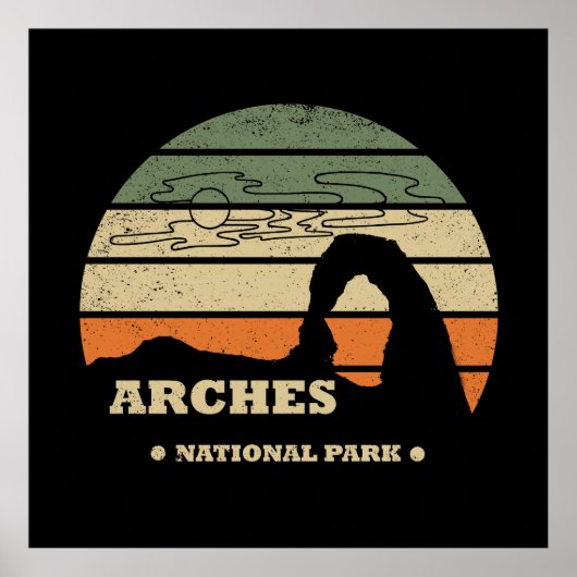 Vintage Arches National Park - Moab - Utah Poster (Voorkant)