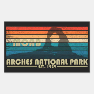 Vintage Arches National Park Moab Utah Rechthoekige Sticker