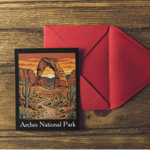 Vintage Arches National Park Utah Briefkaart