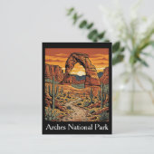 Vintage Arches National Park Utah Briefkaart (Staand voorkant)