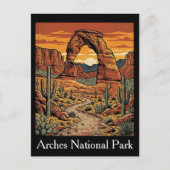 Vintage Arches National Park Utah Briefkaart (Voorkant)