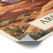 Vintage Arches Utah Reisposter Poster (Hoek)