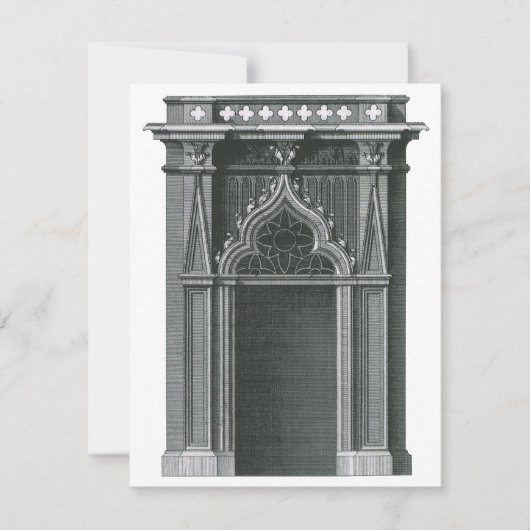 Vintage architecturaal element, gotische deuropeni (Voorkant)