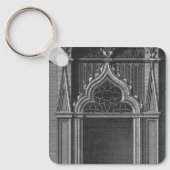 Vintage architecturaal element, gotische deuropeni sleutelhanger (Voorkant)