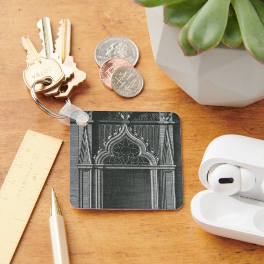 Vintage architecturaal element, gotische deuropeni sleutelhanger (Bureau)