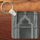 Vintage architecturaal element, gotische deuropeni sleutelhanger (Voorkant)
