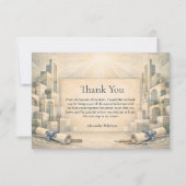 Vintage Architecture Drawing Graduation Bedankkaart (Voorkant)