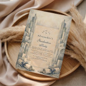 Vintage Architecture Drawing Graduation Kaart