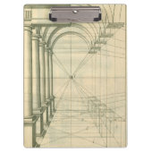 Vintage Architectuur, Bogen Zuilen Perspectief Klembord (Voorkant)