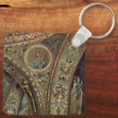 Vintage architectuur, decoratieve boog in een kerk sleutelhanger (Achterkant)