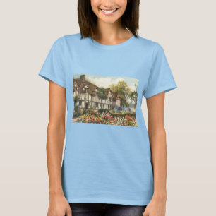 Vintage architectuur formele tuin Engelse cottage T-shirt