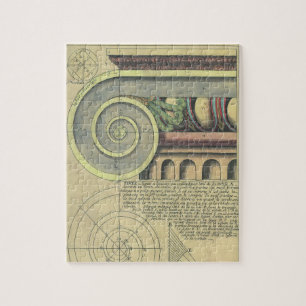 Vintage Architectuur; Hoofdvoluut door Vignola Legpuzzel