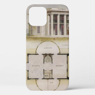 Vintage architectuur, plattegrond en Griekse villa Case-Mate iPhone Case