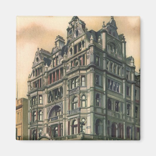 Vintage architectuur Queens Hotel Leicester Square Magneet (Voorkant)