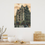 Vintage architectuur Queens Hotel Leicester Square Poster (Keuken)