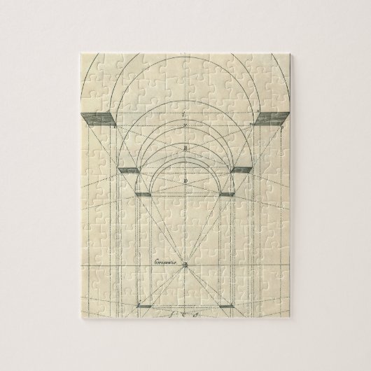 Vintage architectuur, Renaissancistische boogpersp Legpuzzel (Verticaal)