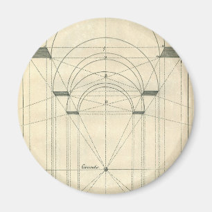 Vintage architectuur, Renaissancistische boogpersp Magneet