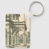 Vintage architectuur, Romeinse binnenplaats met zu Sleutelhanger (Achterkant)