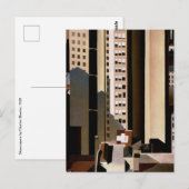 Vintage architectuur, wolkenkrabbers van Sheeler,  Briefkaart (Voorkant / Achterkant)