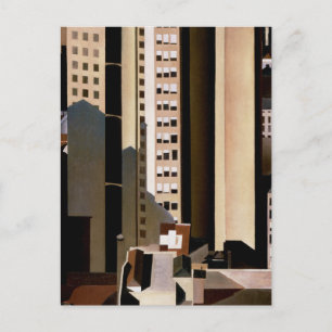 Vintage architectuur, wolkenkrabbers van Sheeler,  Briefkaart
