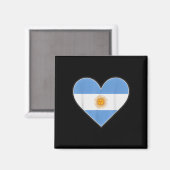 Vintage argentina hart land trots cheer vlag magneet (Voorkant / Achterkant)