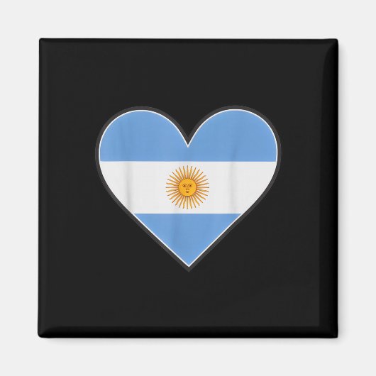 Vintage argentina hart land trots cheer vlag magneet (Voorkant)