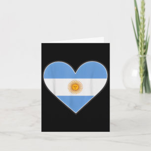 Vintage Argentinië hart land trots cheer vlag Kaart