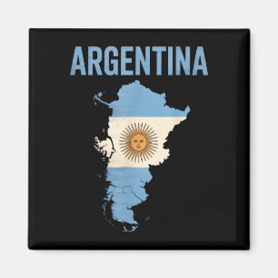 Vintage Argentinië kaart land vlag vakantie vrolij Magneet