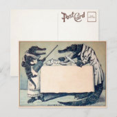 Vintage Arguing Crocodiles Briefkaart (Voorkant / Achterkant)