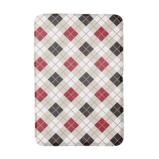 Vintage Argyle Badmat (Voorkant Verticaal)