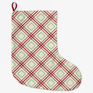 Vintage argyle geruite geometrische kerstsok