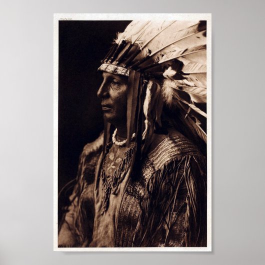 Vintage Arikara Chief White Shield Poster (Voorkant)