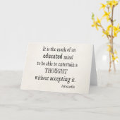 Vintage Aristoteles leidde Mening Gedacht Citaat Kaart (Gele Bloem)