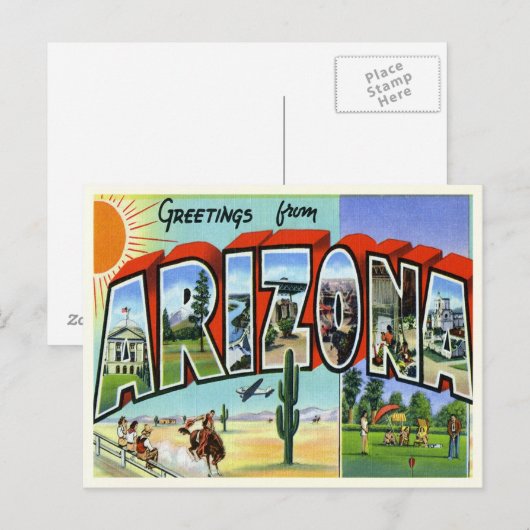 Vintage Arizona Briefkaart (Voorkant / Achterkant)