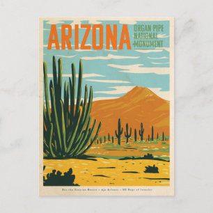 Vintage Arizona Desert Cactus  Briefkaart