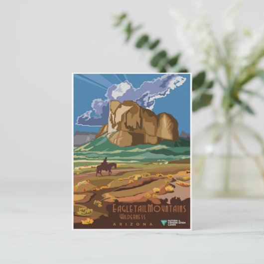 Vintage Arizona Eagletail Reis Briefkaart (Staand voorkant)