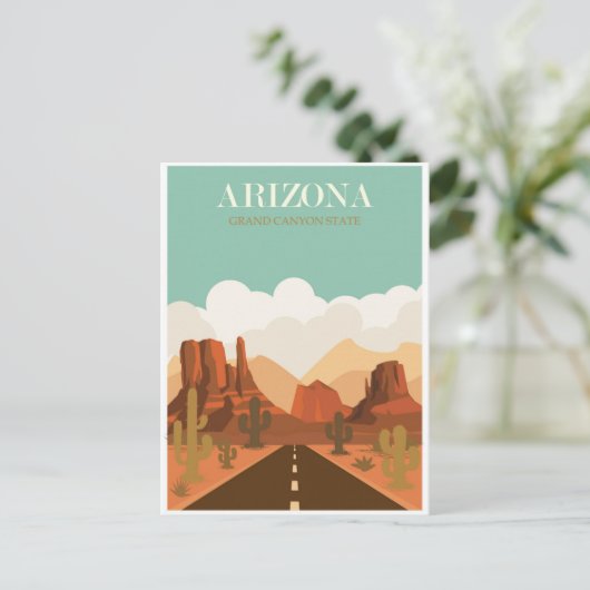 Vintage Arizona Grand Canyon Briefkaart (Staand voorkant)