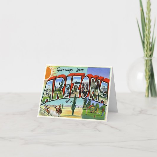 Vintage Arizona Kaart (Voorkant)