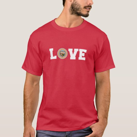 Vintage Arizona State Seal Love Active T-shirt (Voorkant)