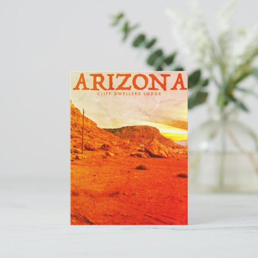 Vintage Arizona Vermiljoen Cliffs Briefkaart (Staand voorkant)