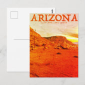 Vintage Arizona Vermiljoen Cliffs Briefkaart (Voorkant / Achterkant)