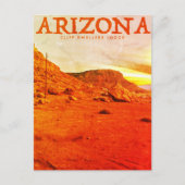 Vintage Arizona Vermiljoen Cliffs Briefkaart (Voorkant)