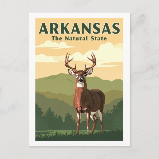 Vintage Arkansas Briefkaart (Voorkant)