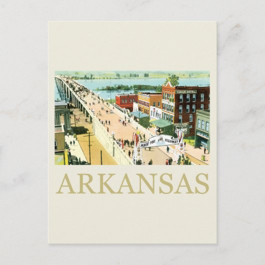 Vintage Arkansas Briefkaart (Voorkant)