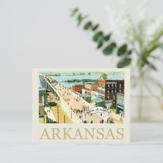 Vintage Arkansas Briefkaart (Staand voorkant)
