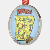 Vintage Arkansas Kaart Ornament (Links)