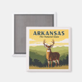 Vintage Arkansas Magneet (Voorkant / Achterkant)