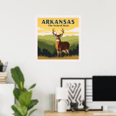 Vintage Arkansas Poster (Thuiskantoor)