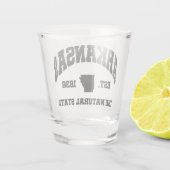Vintage Arkansas Shot Glas (Achterkant)