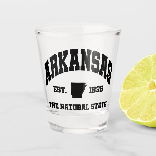 Vintage Arkansas Shot Glas (Voorkant)